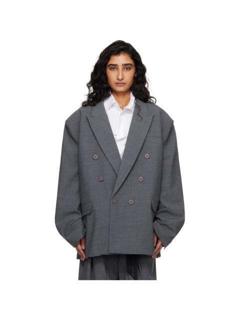 Gray Oversize Flex Blazer