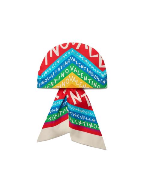 printed silk headband