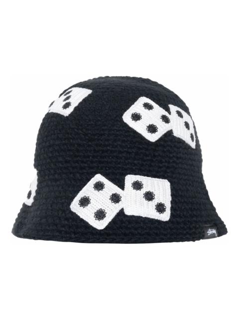 Stussy Dice Knit Bucket Hat Black