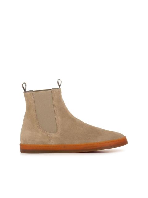 elasticated leather boots