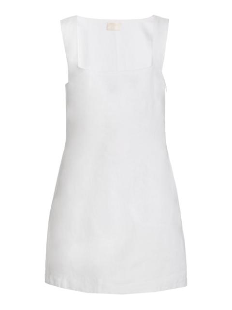 Exclusive Alice Linen Mini Dress white
