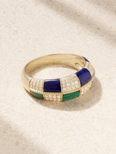 Alliance 9-karat Gold Multi-stone Ring