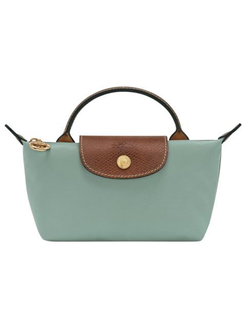 Le Pliage Original Pouch with handle Celadon - Recycled canvas