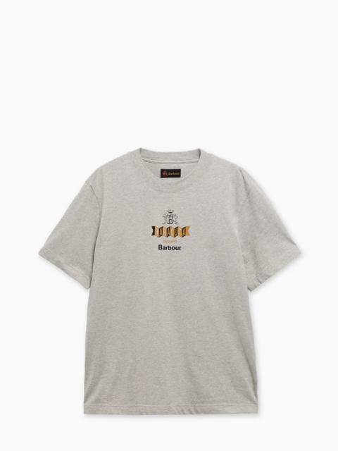 BARBOUR X BARACUTA T-SHIRT VINYL OVERSIZED GREY MARL