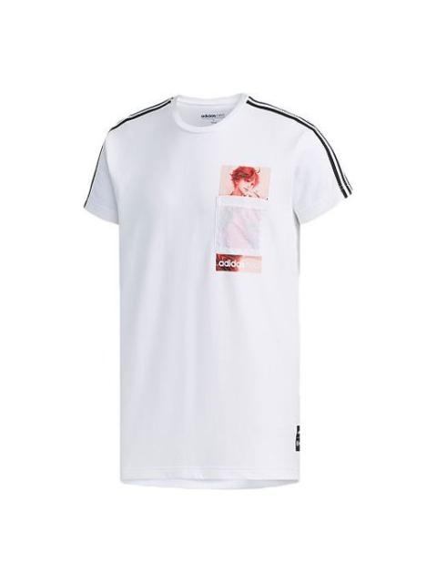 adidas neo x Crossover White Casual Sports Short Sleeve White FR7981