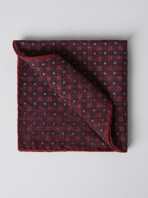 Double face wool flannel pocket square