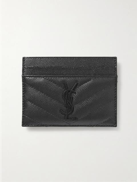 Monogramme Quilted Textured-leather Cardholder