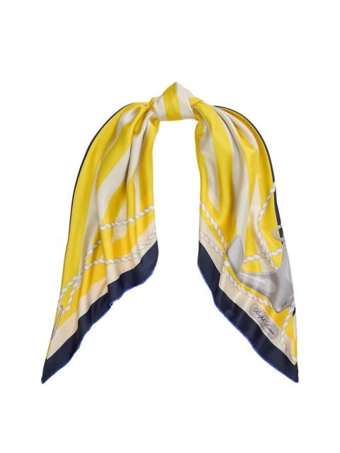 Striped Nautical Square Scarf