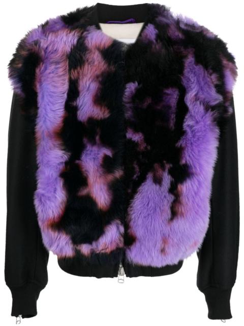 zip-up wool bomber jacker