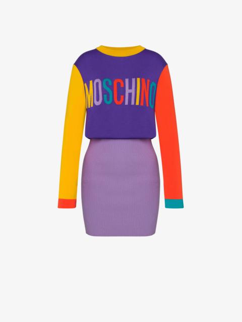 COLOUR BLOCK KNIT DRESS