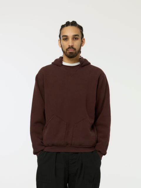 VINTAGE ATTACHED HOOD SWEAT PARKA (BURGUNDY) SIS