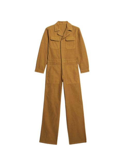 Vania flap-pocket long-sleeve jumpsuit