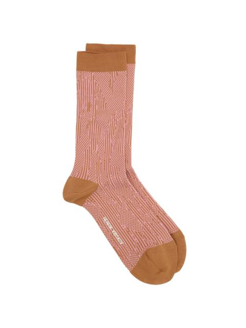 HANDSOME HANDS SOCKS FEMME - BROWN HANDSOME PINK