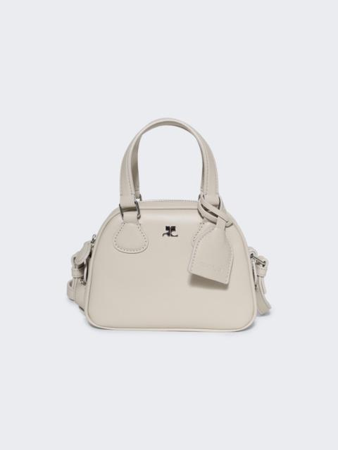 Ac Stud Naplack Leather Mini Bowling Bag White