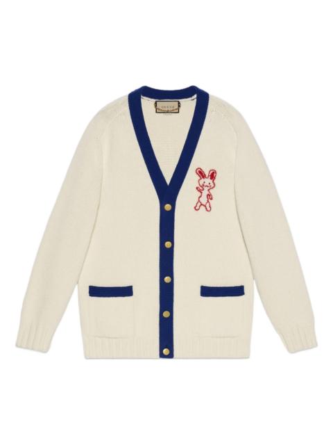 Gucci Lunar New Year Wool Cardigan 'Ivory Blue' 724933-XKCW6-9254