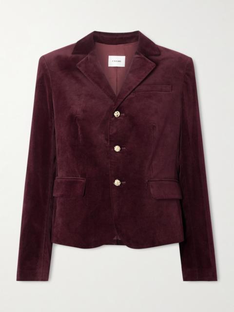 City Darted Velvet Blazer