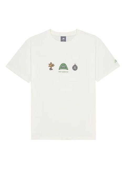 New Balance Camp Graphic T-Shirts 'White' AMT41360-CIC