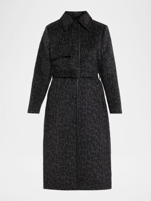 Zeva-A Single-Breasted Wool Trench Coat