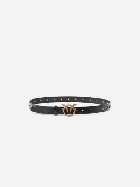 2.2-CM BELT WITH STUDS AND LOVE BIRDS BUCKLE