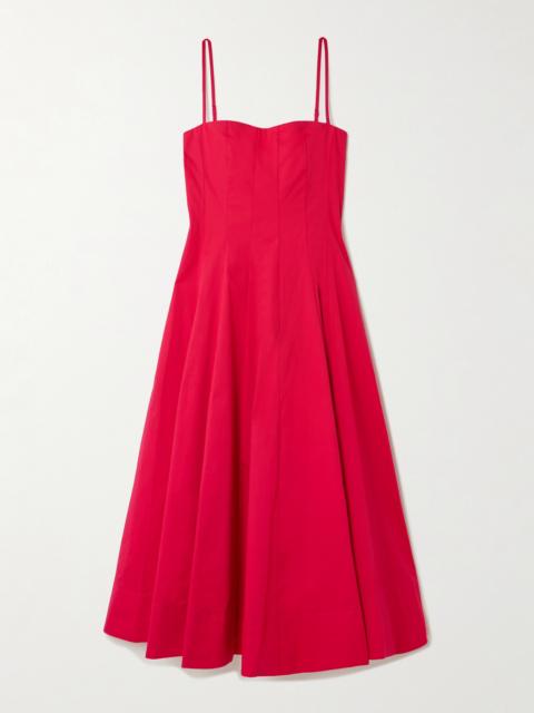 Wylie Paneled Cotton-blend Poplin Midi Dress