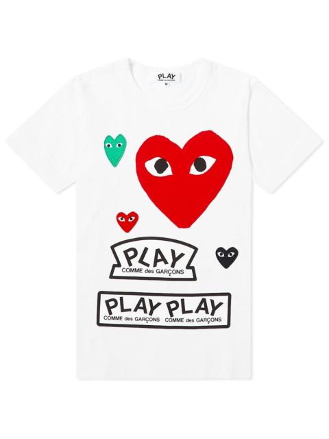 Comme des Garcons Play Women's Multi Logo Tee