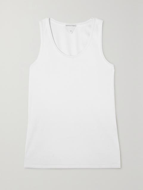Ribbed Stretch-cotton Jersey Tank