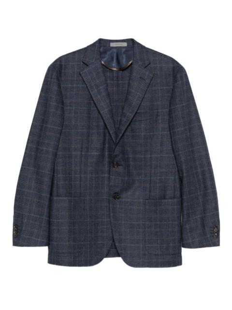 checked two-button blazer
