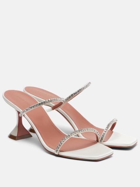 Gilda 70 embellished satin mules