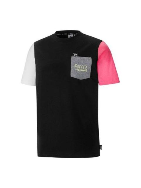 PUMA x Mr Doodle Crossover Casual Sports Round Neck Short Sleeve Black 530652-01