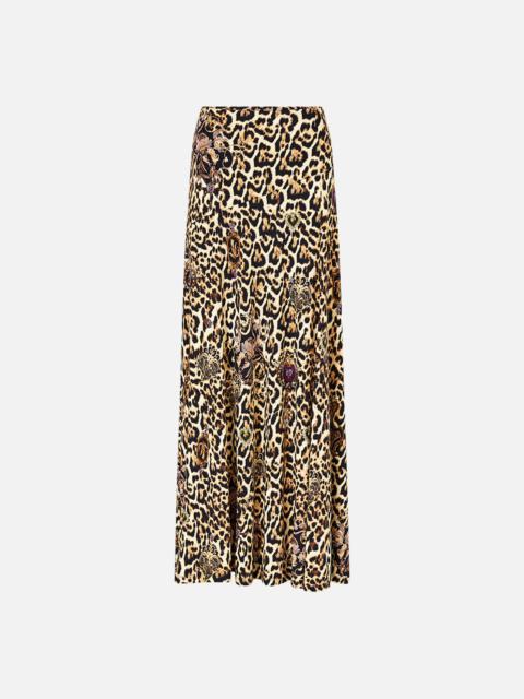 FLARED HEM JERSEY SKIRT