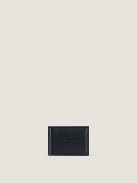 ANTIGONA STAMPED FLAP CARD HOLDER IN LEATHER