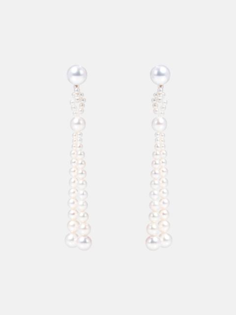 Opera 14kt gold earrings with freshwater pearls