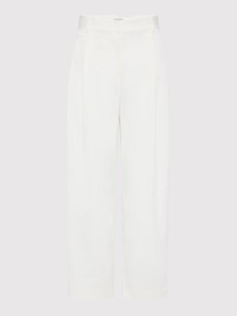 Cotton Barrel Leg Pants - Milk
