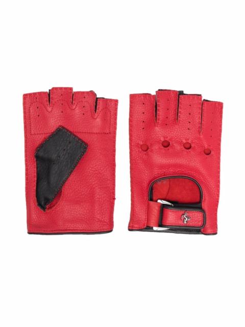 PRANCING-HORSE LEATHER DRIVING GLOVES