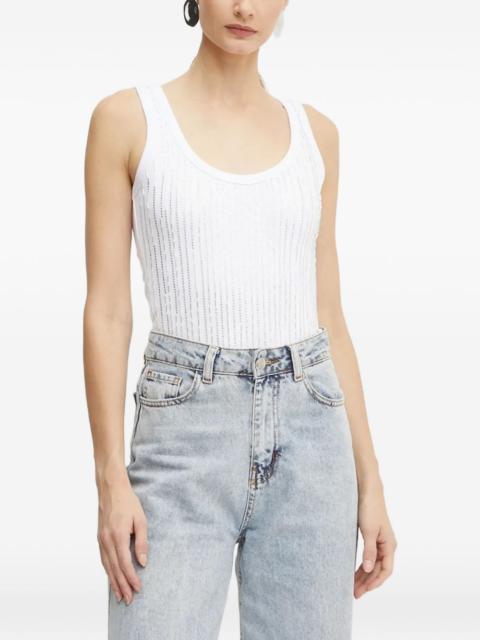 sequin-embellished tank top