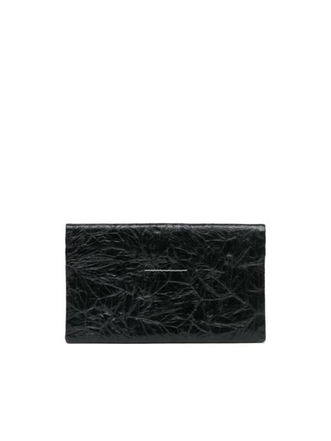 single-stitch logo clutch bag