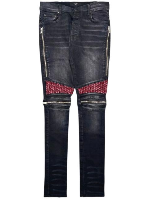 mid-rise straight-leg jeans