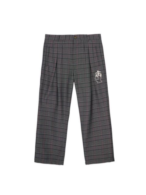 Brooks Brothers California Glen Check Pleated Trouser - Grey