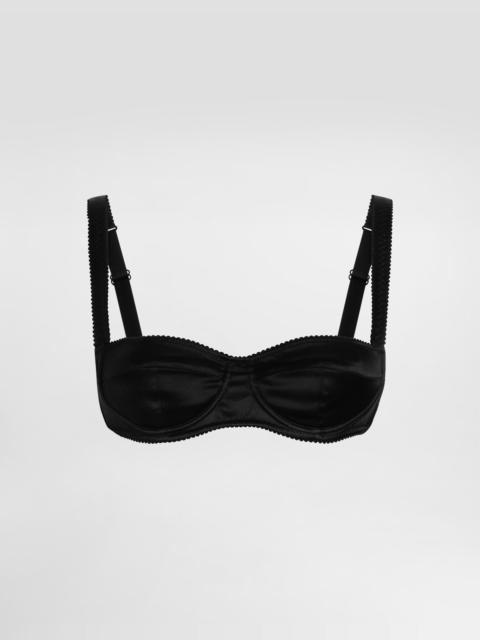 Satin balconette bra