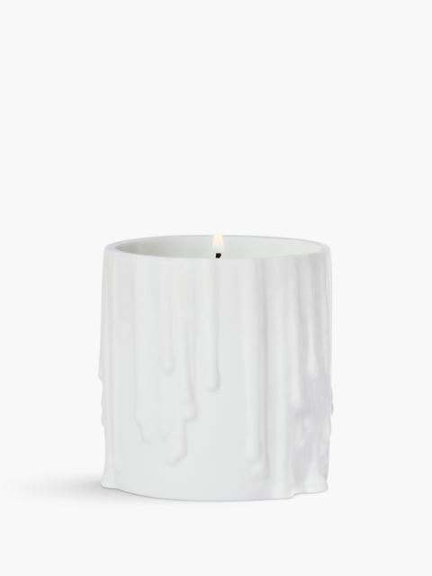 White Melted Wax Candle Holder - For classic candles