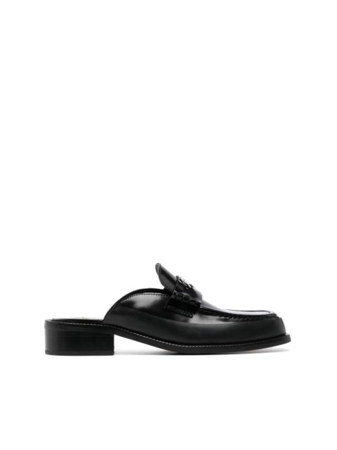 Brutalist slip-on leather loafers