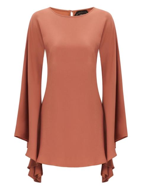 cut-out bell-sleeve mini dress