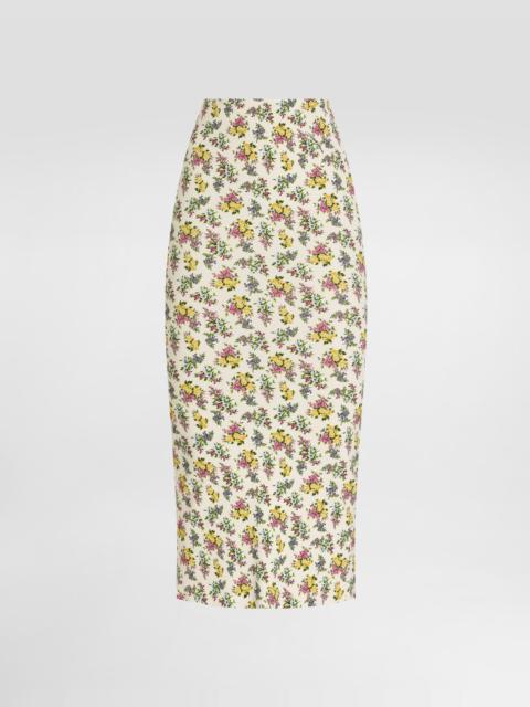 Small floral-print skirt