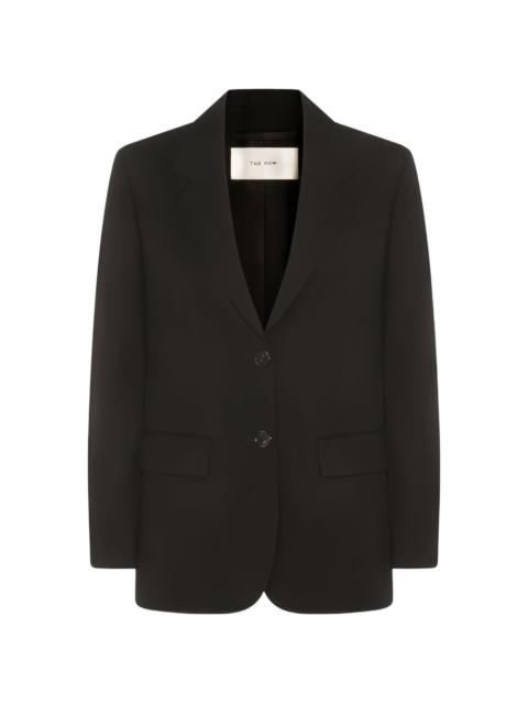 notched-lapels buttoned blazer