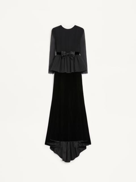 LONG DRESS IN SABLE VELVET