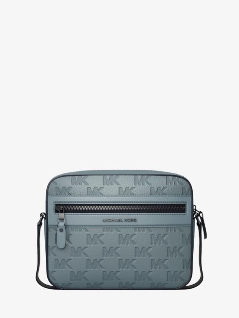 Jet Set Logo Embossed Leather Crossbody Bag