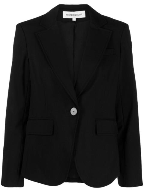 single-breasted wool-blend blazer
