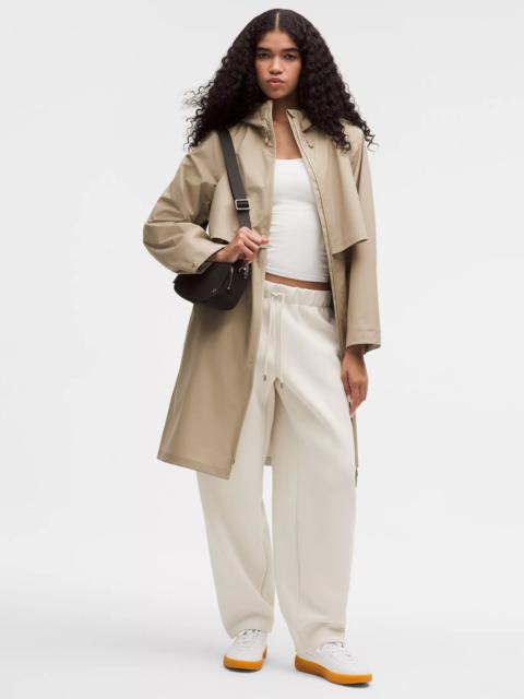 Lightweight Cinch-Waist Rain Coat