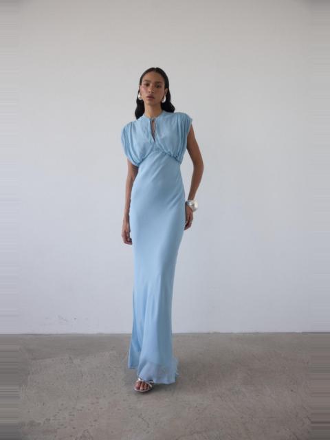 CERES MAXI DRESS IN SKY GEORGETTE CHIFFON
