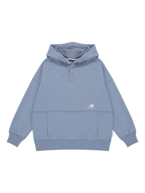 (WMNS) New Balance Classic Lifestyle Plain Hoodie 'Blue' AWT23322-AGY